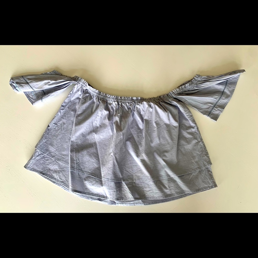Light blue size Large off shoulder top